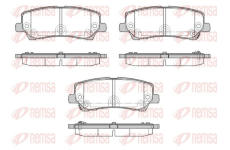 Sada brzdových destiček, kotoučová brzda REMSA 1621.22