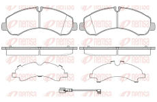 Sada brzdových destiček, kotoučová brzda REMSA 1646.01