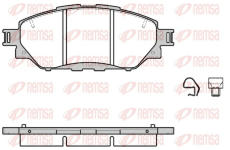 Sada brzdových destiček, kotoučová brzda REMSA 1671.04