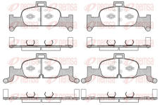 Sada brzdových destiček, kotoučová brzda REMSA 1691.00