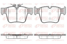Sada brzdových destiček, kotoučová brzda REMSA 1697.00