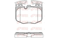 Sada brzdových destiček, kotoučová brzda REMSA 1711.00