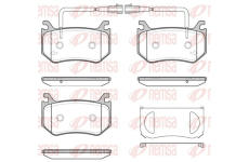 Sada brzdových destiček, kotoučová brzda REMSA 1715.02