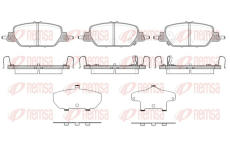Sada brzdových destiček, kotoučová brzda REMSA 1730.02