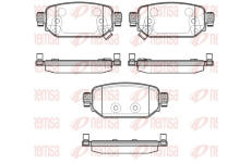 Sada brzdových destiček, kotoučová brzda REMSA 1731.02