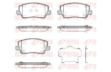 Sada brzdových destiček, kotoučová brzda REMSA 1803.02