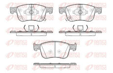 Sada brzdových destiček, kotoučová brzda REMSA 1808.12