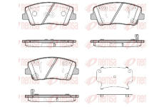 Sada brzdových destiček, kotoučová brzda REMSA 1812.02