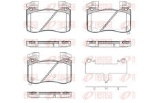 Sada brzdových destiček, kotoučová brzda REMSA 1813.02