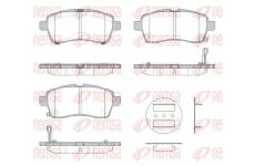 Sada brzdových destiček, kotoučová brzda REMSA 1833.02