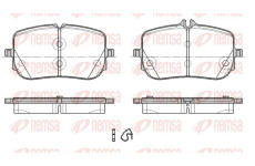 Sada brzdových destiček, kotoučová brzda REMSA 1835.00
