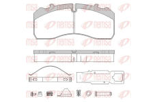 Sada brzdových destiček, kotoučová brzda REMSA JCA 1846.80