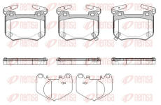 Sada brzdových destiček, kotoučová brzda REMSA 1849.02