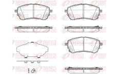 Sada brzdových destiček, kotoučová brzda REMSA 1858.12