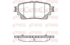 Sada brzdových destiček, kotoučová brzda REMSA 1872.00