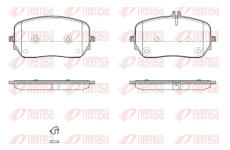 Sada brzdových destiček, kotoučová brzda REMSA 1879.00
