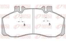 Sada brzdových destiček, kotoučová brzda REMSA JCA 245.20