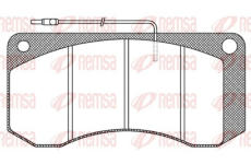 Sada brzdových destiček, kotoučová brzda REMSA JCA 258.40