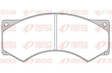 Sada brzdových destiček, kotoučová brzda REMSA JCA 277.00