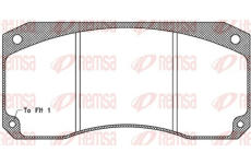 Sada brzdových destiček, kotoučová brzda REMSA JCA 346.40