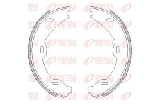 Sada brzdových čelistí, parkovací brzda REMSA 4706.01