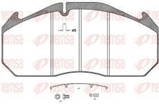 Sada brzdových destiček, kotoučová brzda REMSA JCA 506.31