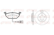 Souprava brzd, koutocova brzda REMSA 8633.09