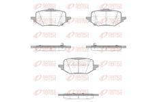 Sada brzdových destiček, kotoučová brzda REMSA X2045.02
