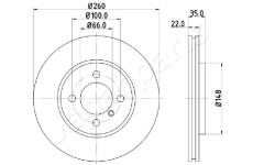 Brzdový kotúč JAPANPARTS DI-0158