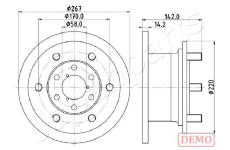 Brzdový kotúč JAPANPARTS DI-0254C