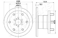 Brzdový kotúč JAPANPARTS DI-0255