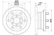 Brzdový kotúč JAPANPARTS DI-0256