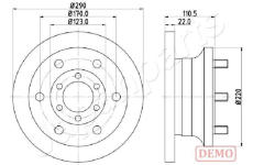 Brzdový kotúč JAPANPARTS DI-0256C