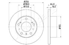 Brzdový kotúč JAPANPARTS DI-0267C