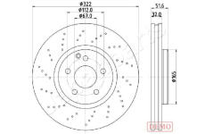 Brzdový kotúč JAPANPARTS DI-0528C