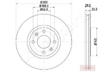 Brzdový kotúč JAPANPARTS DI-0627C