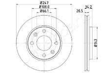 Brzdový kotúč JAPANPARTS DI-0628