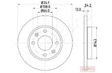 Brzdový kotúč JAPANPARTS DI-0630C