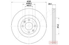 Brzdový kotúč JAPANPARTS DI-0631C