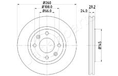 Brzdový kotúč JAPANPARTS DI-0632