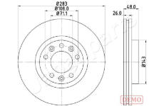 Brzdový kotúč JAPANPARTS DI-0634C