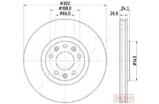 Brzdový kotúč JAPANPARTS DI-0635C