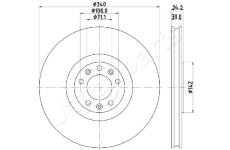 Brzdový kotúč JAPANPARTS DI-0636