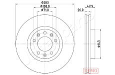 Brzdový kotúč JAPANPARTS DI-0637C