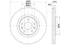 Brzdový kotúč JAPANPARTS DI-0702