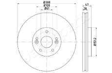 Brzdový kotúč JAPANPARTS DI-0713