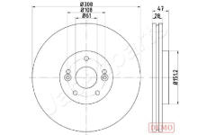 Brzdový kotúč JAPANPARTS DI-0713C