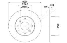 Brzdový kotúč JAPANPARTS DI-0714