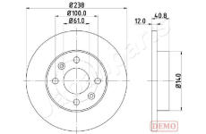 Brzdový kotúč JAPANPARTS DI-0714C