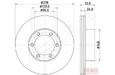 Brzdový kotúč JAPANPARTS DI-0715C